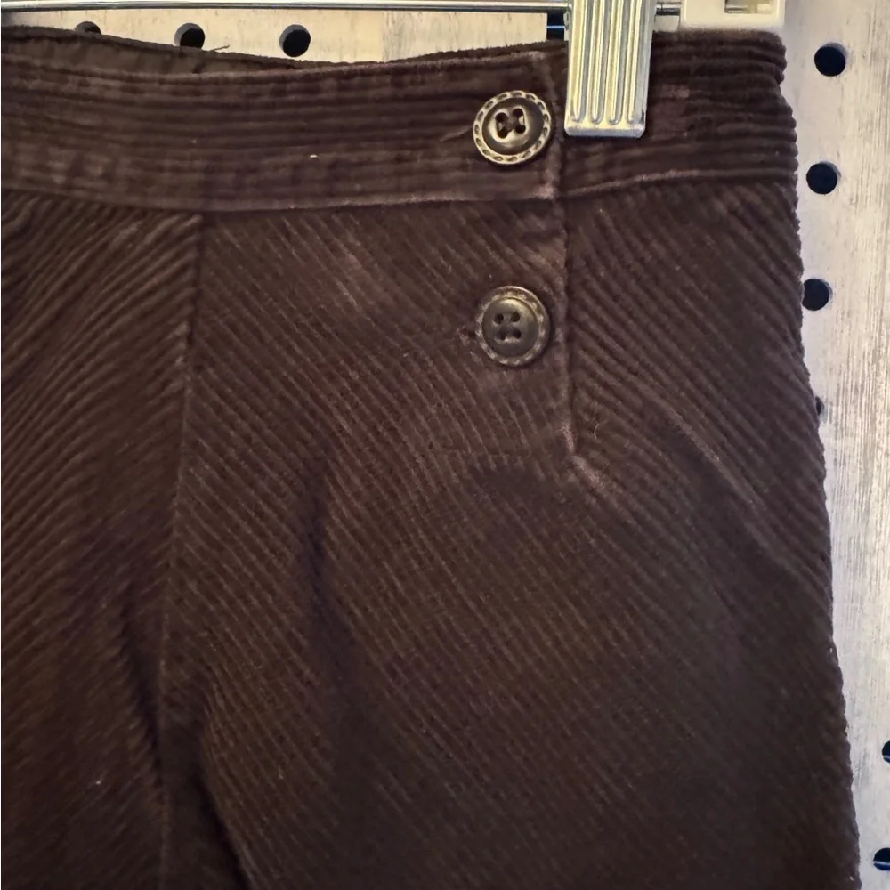 Janie & Jack Brown Corduroy A-Line Skirt Girls 3T Classic Fall Button Detail